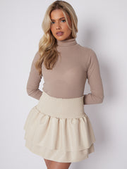 Lederen look pu rara rok