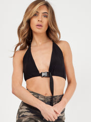 Chains Buckle Up Bralet Crop Top