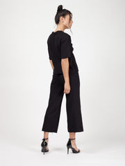 Olivia Tie Detail Top & Cropped Pants Loungewear Set