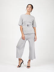 Olivia Tie Detail Top & Cropped Pants Loungewear Set