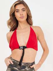 Chains Buckle Up Bralet Crop Top