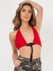 Chains Buckle Up Bralet Crop Top