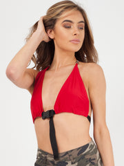 Chains Buckle Up Bralet Crop Top