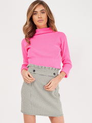 Gingham Check taptasche Taillenrock