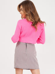 Gingham Check taptasche Taillenrock