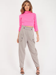 Gingham Check taptasche Taillenhose Hose