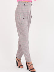 Gingham Check taptasche Taillenhose Hose