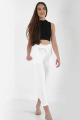 Paper Bag Tie Waist Trousers