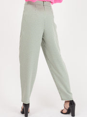 Gingham Check taptasche Taillenhose Hose