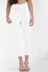 Paper Bag Tie Waist Trousers