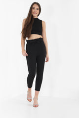 Paper Bag Tie Waist Trousers