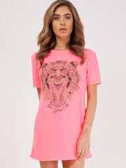 Camiseta impresa de tigre de brillo