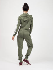 Side Stripe Cropped Loungewear Set