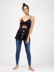 Knot Front Button Cami Top