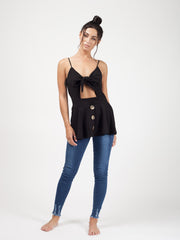 Knot Front Button Cami Top