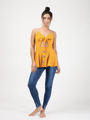 Knot Front Button Cami Top