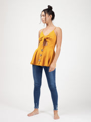 Knot Front Button Cami Top