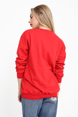 Sequin Embellished Rock Eagle Sweatshirt