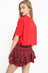 Cropped Savage Slogan Printed T Shirt