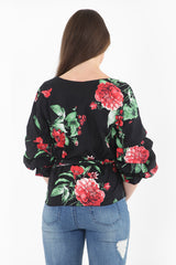 Envoltura de estampado floral botánico