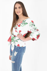 Envoltura de estampado floral botánico