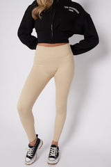 High Waist Stretchy Ribbed Leggings