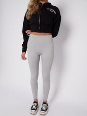 High Waist Stretchy Ribbed Leggings