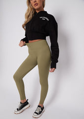 High Waist Stretchy Ribbed Leggings
