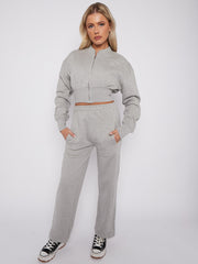 Geborduurd San Francisco Zip Up Fleece Coörde