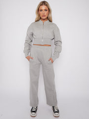 Geborduurd San Francisco Zip Up Fleece Coörde