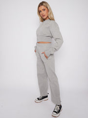 Geborduurd San Francisco Zip Up Fleece Coörde