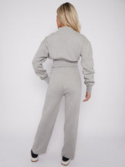 Geborduurd San Francisco Zip Up Fleece Coörde