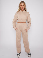 Geborduurd San Francisco Zip Up Fleece Coörde