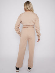 Geborduurd San Francisco Zip Up Fleece Coörde