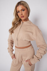 Geborduurd San Francisco Zip Up Fleece Coörde