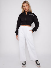 Pantalones de lana de pierna ancha