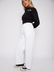 Pantalones de lana de pierna ancha