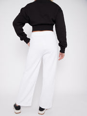 Pantalones de lana de pierna ancha