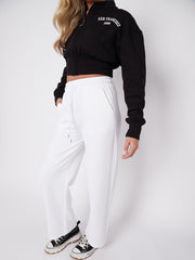 Pantalones de lana de pierna ancha