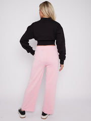 Pantalones de lana de pierna ancha