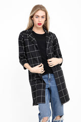 Grid Check Duster Coat