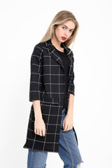 Grid Check Duster Coat