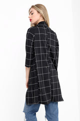 Grid Check Duster Coat
