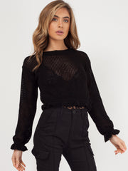Haakfrill Crop top gebreide top