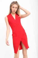 Getäfter Wrap Bodycon -Kleid