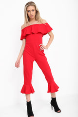 Detalles de voluntad Bardot Culotte Jumpsuit