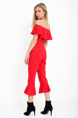 Detalles de voluntad Bardot Culotte Jumpsuit
