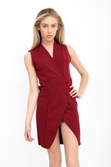 Getäfter Wrap Bodycon -Kleid