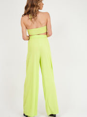 Ribbed Tie-up Bralet & Trouser Co-ord Set