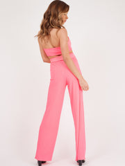 Ribbed Tie-up Bralet & Trouser Co-ord Set